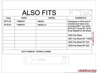 Trail Armor Front and Rear Boot Guards A-Arm CV Yamaha Viking | Viking VI iMpact 2014-2024 - TA011ARMIMP-VK
