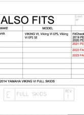 Trail Armor Full Skids with Centers Yamaha Viking VI | EPS | EPS SE 2014-2024                                     - TA012FULLSKID-YV6 centers - Image 7