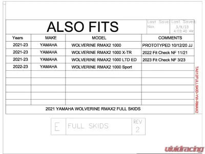 Trail Armor Full Skids Yamaha Wolverine RMAX2 | 1000 X-TR | 1000 LT Edition | 1000 Sport Impact 2021-2024 - TA012FULLSKID-YW-RMAX2