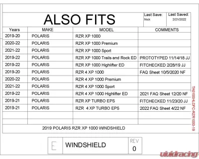 Trail Armor Ultimate CoolFlo Windshield Polaris RZR XP 1000 | RZR XP Turbo 2019-2023 - TA010SHLDFC-RZR1000-19