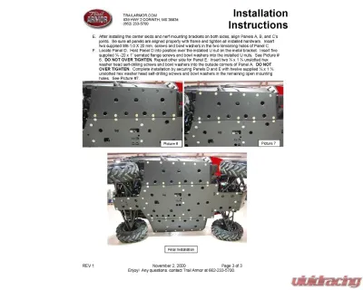 Trail Armor Deluxe Full Skids Honda Pioneer 700 | Pioneer 700 Deluxe 2014+ - TA012FULLSKID-HP700