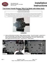 Trail Armor Deluxe Full Skids Honda Pioneer 700-4 | Pioneer 700-4 Deluxe 2014+                                     - TA012FULLSKID-HP7004 - Image 6