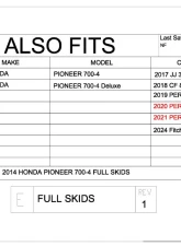 Trail Armor Deluxe Full Skids Honda Pioneer 700-4 | Pioneer 700-4 Deluxe 2014+                                     - TA012FULLSKID-HP7004 - Image 9