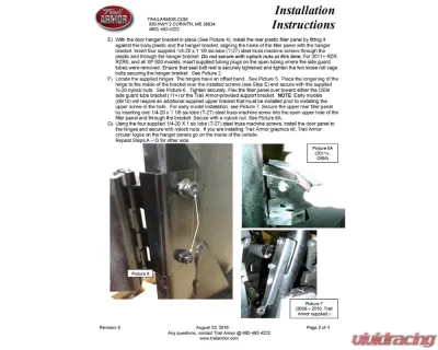 Trail Armor Door Debris Shields Polaris RZR 2008-2022 - TA001BLK-RZR