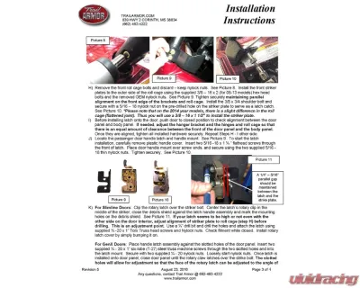 Trail Armor Door Debris Shields Polaris RZR 2008-2022 - TA001BLK-RZR