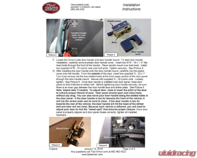 Trail Armor GENX Doors Polaris RZR XP 2014-2023 - TA001BLKGXEZ-RZR1000