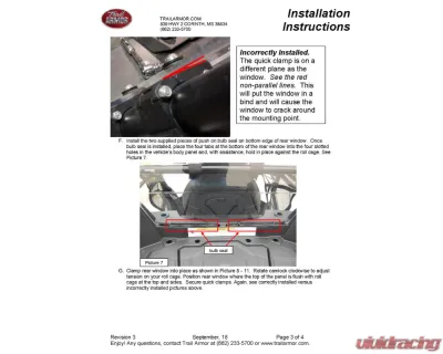 Trail Armor Rear Window Dust Shield Polaris Sportsman ACE 325 | 570 2014-2016 - TA010RWDS-ACE