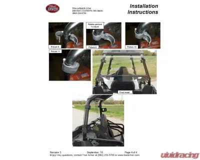 Trail Armor Rear Window Dust Shield Polaris Sportsman ACE 325 | 570 2014-2016 - TA010RWDS-ACE