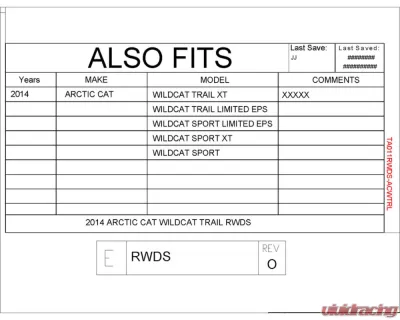 Trail Armor Rear Window Dust Seal Arctic Cat Wildcat Trail | Sport 2014-2017 - TA010RWDS-ACWTRL