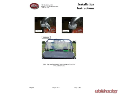 Trail Armor Rear Window Dust Seal Arctic Cat Wildcat Trail | Sport 2014-2017 - TA010RWDS-ACWTRL