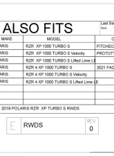 Trail Armor Rear Window Polaris RZR XP 1000 Turbo S 2018-2021                                     - TA010RWDS-RZR4TURBO-S - Image 7
