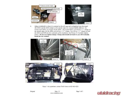 Trail Armor Rear Window Dust Shield Kit Polaris RZR 4 800 2010-2014 - TA010RWDS-RZR4