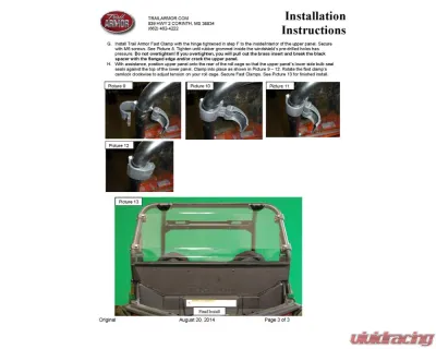 Trail Armor Rear Window Dust Shield Polaris RZR | RZR Trail 2015-2020 - TA010RWDS-RZR900S
