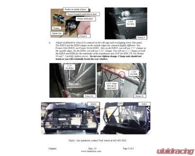 Trail Armor Rear Window Dust Shield Kit Polaris RZR 570 | 800 2008-2019 - TA010RWDS-RZR