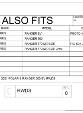 Trail Armor Rear Window Dust Shield Polaris Ranger 2017-2021                                     - TA010RWDSEC-PR500EV - Image 2
