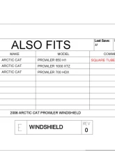 Trail Armor CoolFlo Windshield Arctic Cat Prowler 2006-2011                                     - TA010SHLD-AC - Image 5