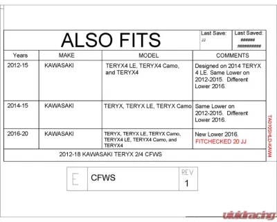 Trail Armor CoolFlo Windshield w/ Fast Clamps Kawasaki Teryx | Teryx4 2012-2020 - TA010SHLD-KAW4