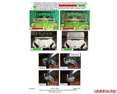 Trail Armor CoolFlo Windshield w/ Fast Clamps Kawasaki Teryx | Teryx4 2012-2020 - TA010SHLD-KAW4
