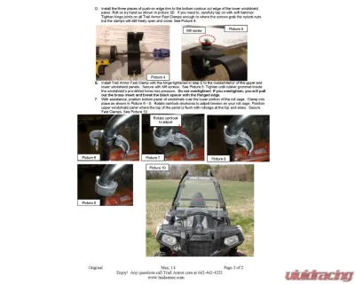 Trail Armor CoolFlo Windshield w/ Fast Clamps Polaris Sportsman ACE 2014-2019 - TA010SHLDFC-ACE