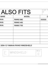Trail Armor CoolFlo Windshield w/ Fast Clamps Yamaha Rhino 2004-2013                                     - TA010SHLDFC-RHI - Image 4