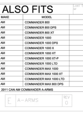 Trail Armor iMpact A-Arm CV Front & Rear Trailing Boot Guards Can-Am Commander 2010-2020                                     - TA011ARMIMP-CAC - Image 4