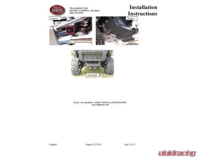 Trail Armor iMpact A-Arm CV Front & Rear Trailing Boot Guards Can-Am Commander 2010-2020 - TA011ARMIMP-CAC