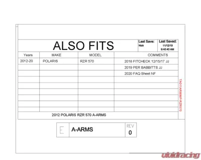 Trail Armor iMpact A-arm Guards Polaris RZR 570 2012-2020 - TA011ARMIMP-RZR570