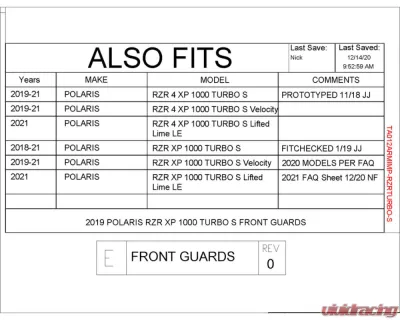Trail Armor iMpact Front Arm Guards Set of 2 Polaris RZR XP 1000 | XP 4 1000 Turbo 2018-2022 - TA012ARMIMPFG-RZRTURBO-S