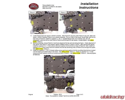 Trail Armor Full Skids Polaris Sportsman ACE 2014-2019 - TA012FULLSKID-ACE