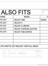 Trail Armor Full Skids w/ Center Arctic Cat Wildcat 1000 | X 2013-2018                                     - TA012FULLSKID-ACW centers - Image 12