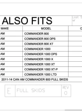 Trail Armor Full Skids w/ Center Can-Am Commander 800 | 1000 2010-2014                                     - TA012FULLSKID-CAC11 centers - Image 3