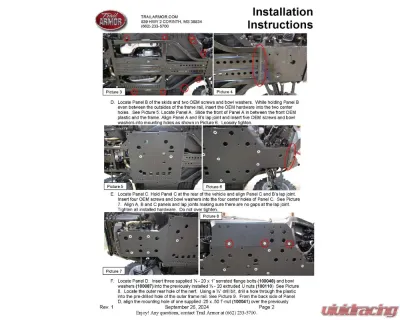 Trail Armor Full Skids w/ Center Can-Am Commander 800 | 1000 2010-2014 - TA012FULLSKID-CAC11 centers