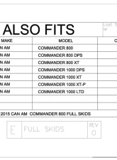 Trail Armor Full Skids w/ Center Can-Am Commander 800 | 1000 2015-2020                                     - TA012FULLSKID-CAC15 centers - Image 3