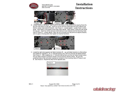 Trail Armor Full Skids w/ Center Can-Am Commander 800 | 1000 2015-2020 - TA012FULLSKID-CAC15 centers