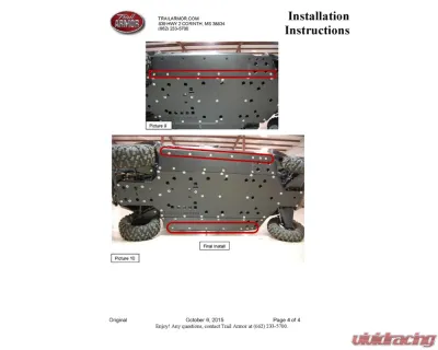 Trail Armor Full Skids w/ Center Can-Am Commander Max 800 | 1000 2014-2020 - TA012FULLSKID-CACMXXT centers