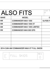 Trail Armor Full Skids w/ Center Can-Am Commander Max 800 | 1000 2014-2020                                     - TA012FULLSKID-CACMXXT centers - Image 7