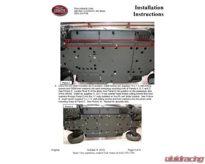 Trail Armor Full Skids w/ Center Can-Am Commander Max 800 | 1000 2014-2020 - TA012FULLSKID-CACMXXT centers