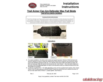 Trail Armor Full Skids - TA012FULLSKID-CADMAX