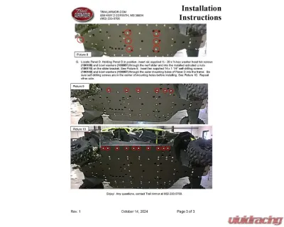 Trail Armor Full Skids w/ Center Can-Am Maverick Max 2015-2018 - TA012FULLSKID-CAMMXTUR centers