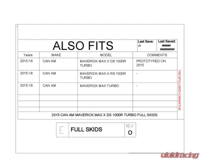 Trail Armor Full Skids w/ Center Can-Am Maverick Max 2015-2018 - TA012FULLSKID-CAMMXTUR centers