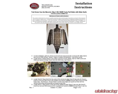 Trail Armor Full Skids w/ Center Can-Am Maverick Max 2015-2018 - TA012FULLSKID-CAMMXTUR centers