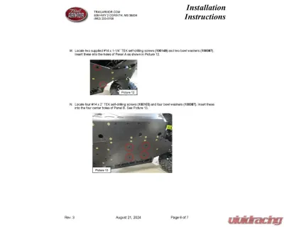 Trail Armor Full Skids w/ Center Can-Am Maverick Trail | Sport 2018-2019 - TA012FULLSKID-CAMTRL centers