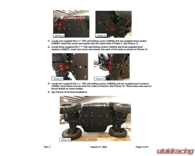 Trail Armor Full Skids w/ Center Polaris General 1000 | 1000 XP 2016-2025 - TA012FULLSKID-GEN1000 centers