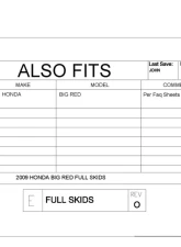 Trail Armor Full Skids Honda Big Red 2009-2013                                     - TA012FULLSKID-HBR - Image 2