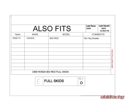 Trail Armor Full Skids Honda Big Red 2009-2013 - TA012FULLSKID-HBR