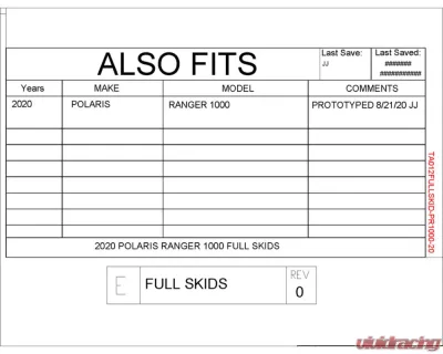 Trail Armor Full Skids Polaris Ranger 1000 2020 - TA012FULLSKID-PR1000-20