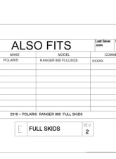 Trail Armor Full Skids w/ Center Polaris Ranger 800 2010-2014                                     - TA012FULLSKID-PR10 centers - Image 3