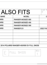 Trail Armor Full Skids w/ Integrated Sliders Polaris Ranger Midsize 2010-2022                                     - TA012FULLSKID-PR400500EV - Image 2