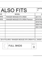 Trail Armor Full Skids w/ Center Polaris Ranger Midsize Crew 570 2014-2021                                     - TA012FULLSKID-PR570C centers - Image 3