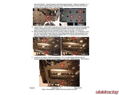 Trail Armor Full Skids w/ Center Polaris Ranger Midsize Crew 570 2014-2021 - TA012FULLSKID-PR570C centers